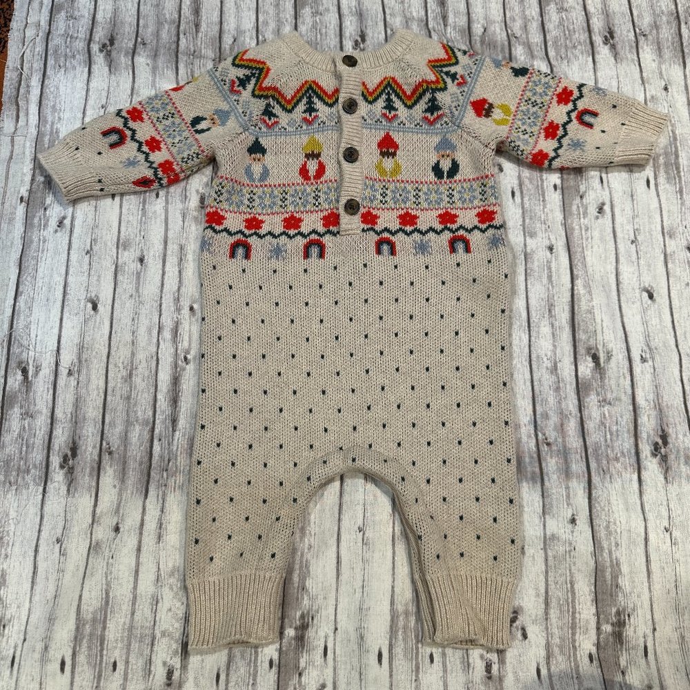 Hanna Andersson Gnome Sweater Romper 3-6 Months